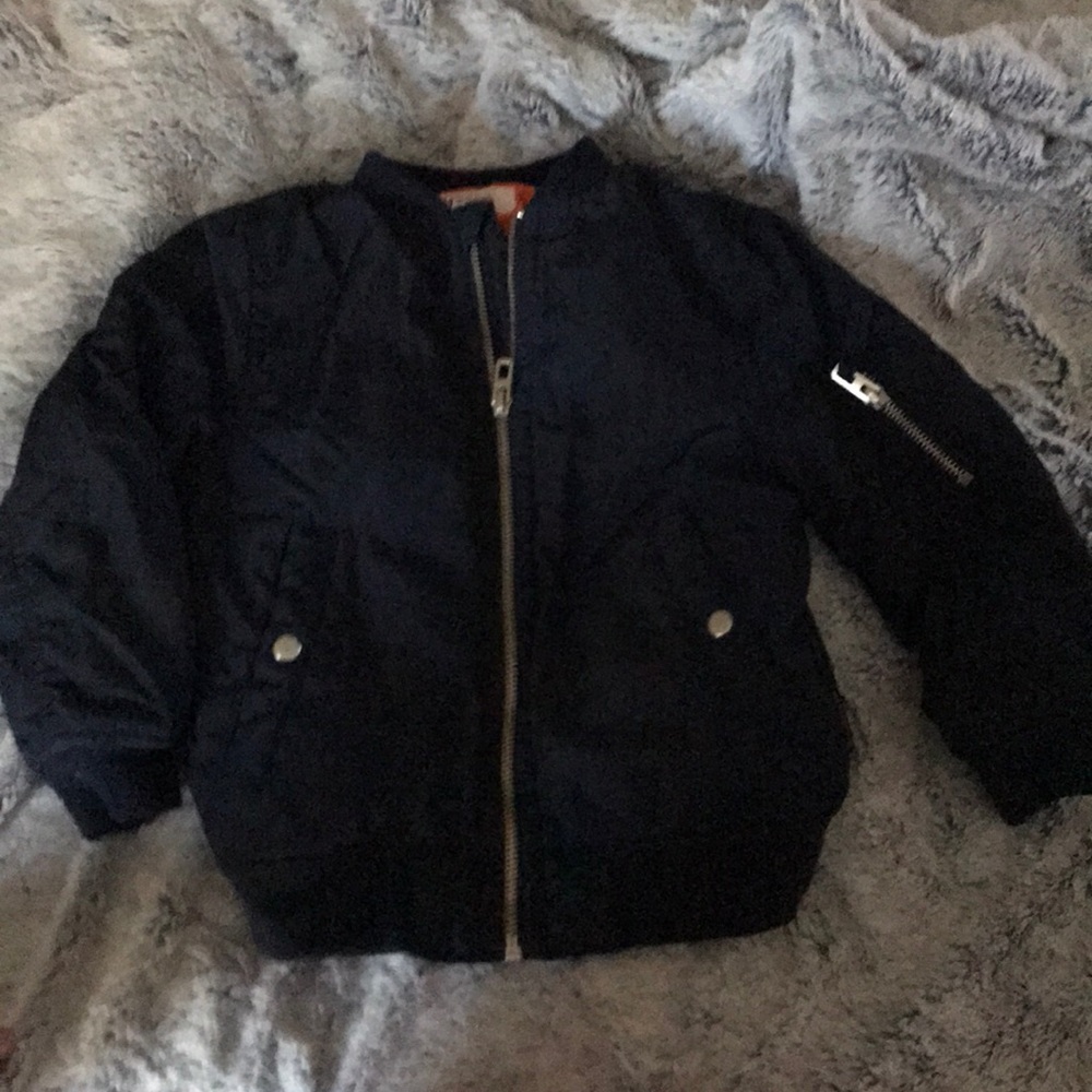 Navy Blue Bomber Jacket